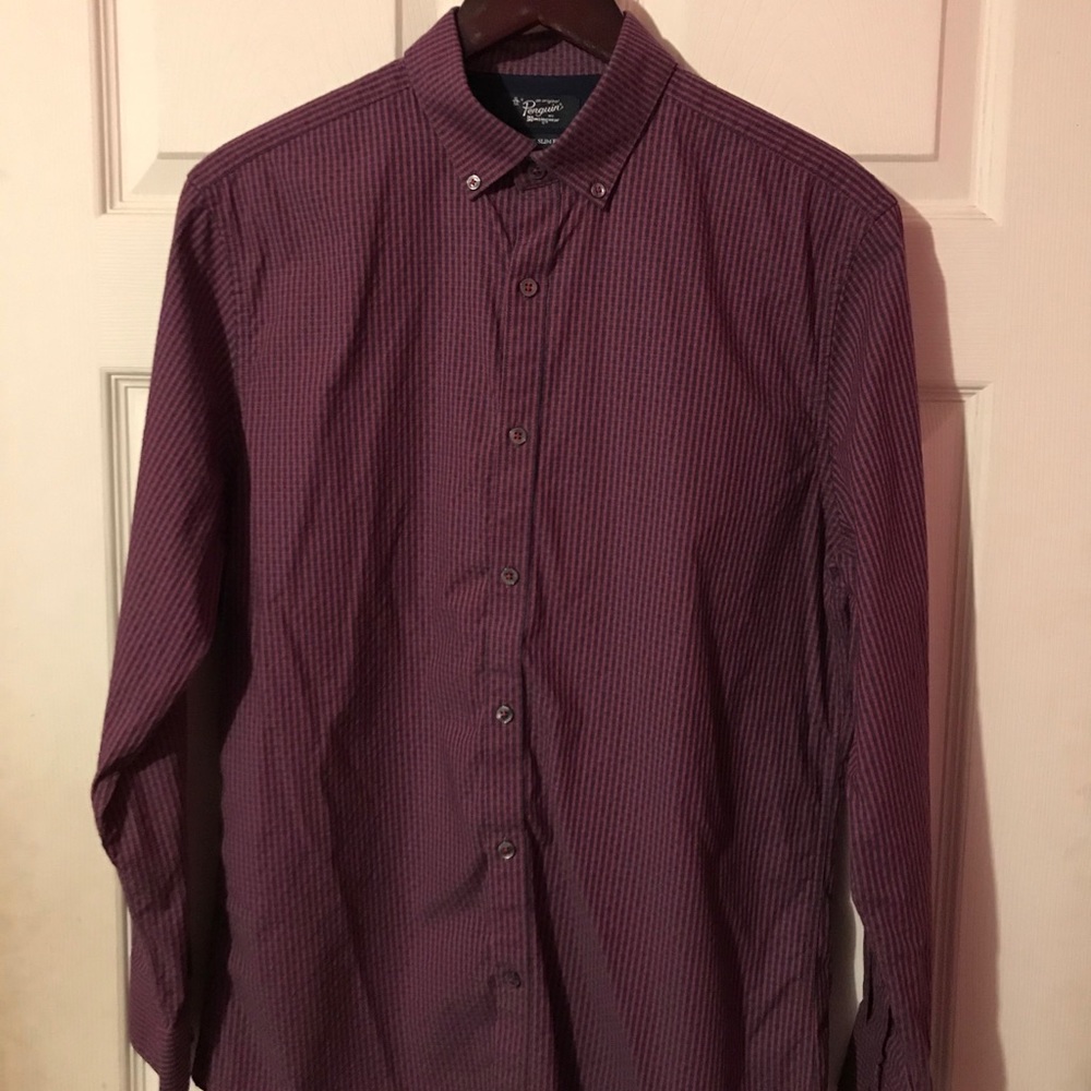 Original Penguin by Munsingwear Plaid Dress Shirt Mens 15 1/2 32/33